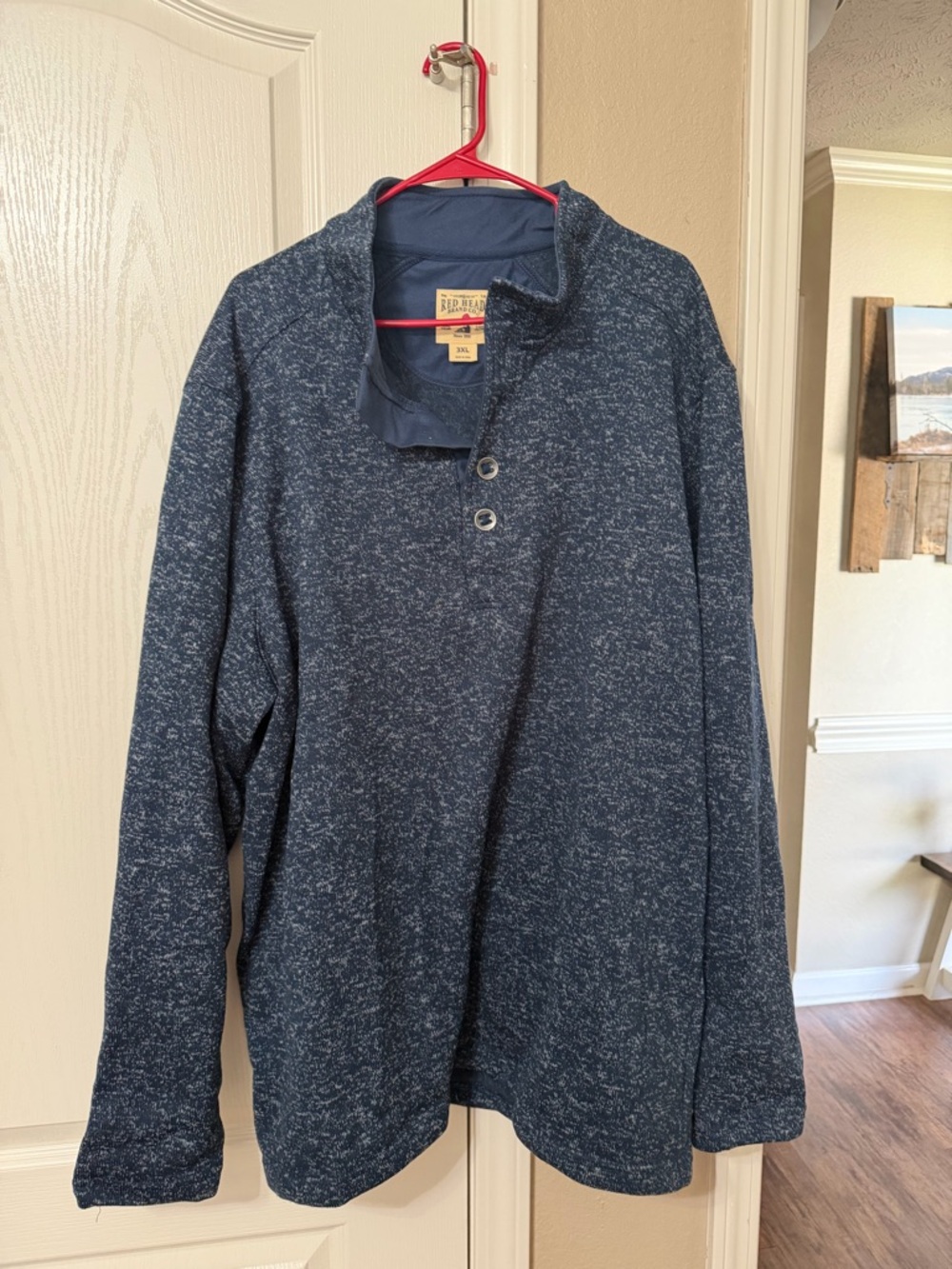 RedHead Men's V-Neck Pullover Sweater - Navy Heather